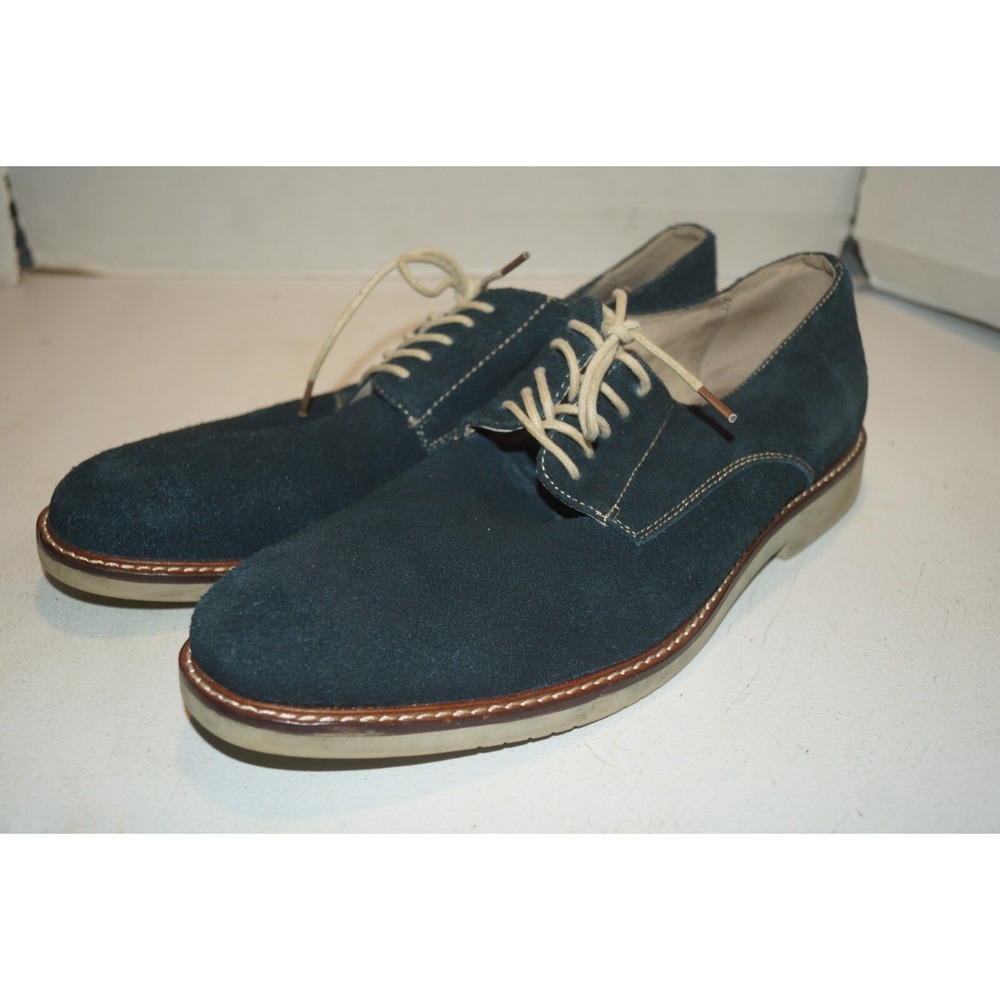 Aston Grey Dien Blue Suede Oxford Men's‎ Shoes Size 10.5